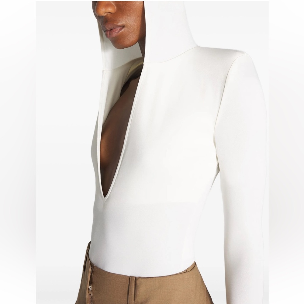 Elegant hooded bodysuit